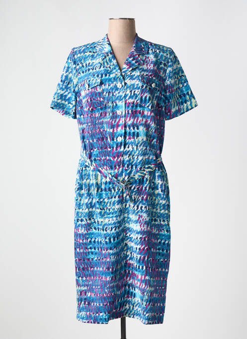 Robe mi-longue bleu GUY DUBOUIS pour femme