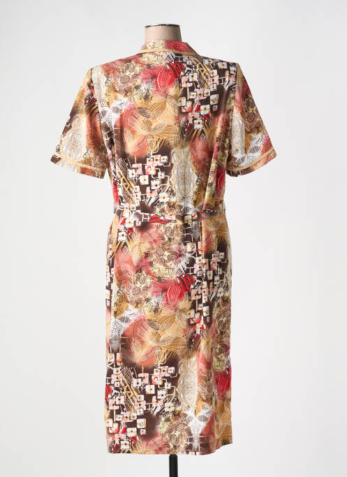 Robe mi-longue marron FRANCE RIVOIRE pour femme