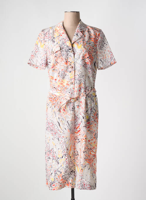 Robe mi-longue orange GUY DUBOUIS pour femme