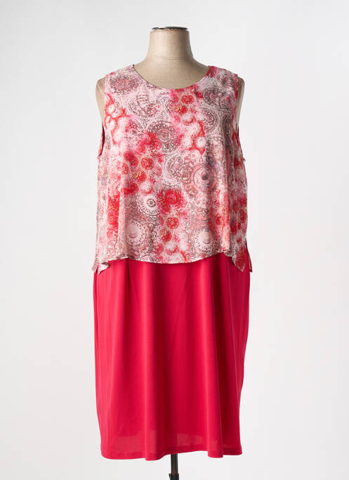 Robe mi-longue rouge IMPULSION pour femme