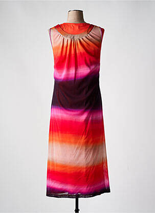 Robe mi-longue sans manche sans manche orange MERI & ESCA femme
