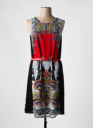 Robe mi-longue coupe fluide sans manche noir MERI & ESCA femme