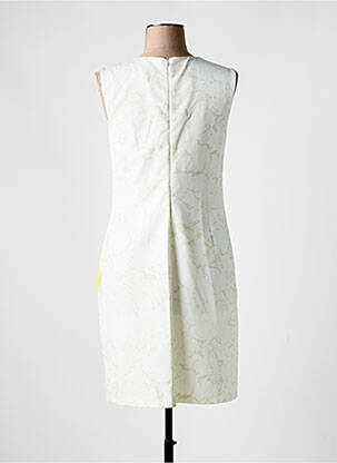 Robe mi-longue imprimé fantaisie sans manche beige MERI & ESCA femme