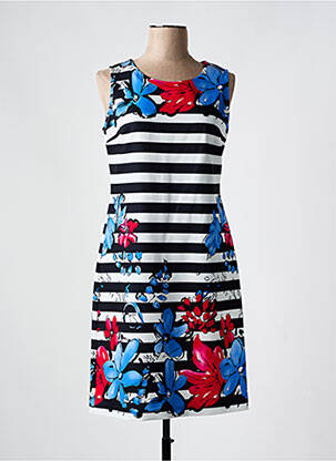 Robe mi-longue sans manche sans manche bleu FRANCE RIVOIRE femme