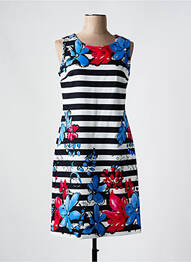 Robe mi-longue sans manche sans manche bleu GUY DUBOUIS femme