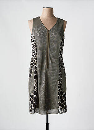 Robe mi-longue sans manche sans manche vert MERI & ESCA femme