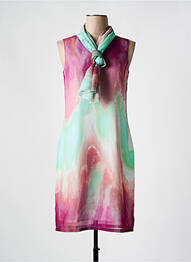 Robe mi-longue tissage crêpe sans manche violet MERI & ESCA femme