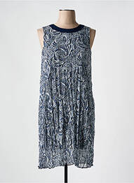 Robe mi-longue coupe fluide sans manche bleu MERI & ESCA femme