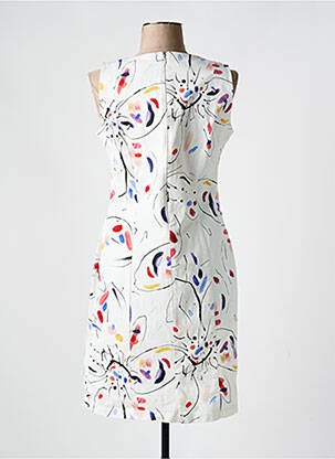 Robe mi-longue imprimé fantaisie sans manche blanc MERI & ESCA femme