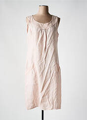 Robe mi-longue rose COULEURS DU TEMPS pour femme seconde vue