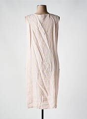 Robe mi-longue rose COULEURS DU TEMPS pour femme seconde vue