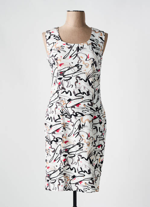 Robe mi-longue blanc FRANCE RIVOIRE pour femme