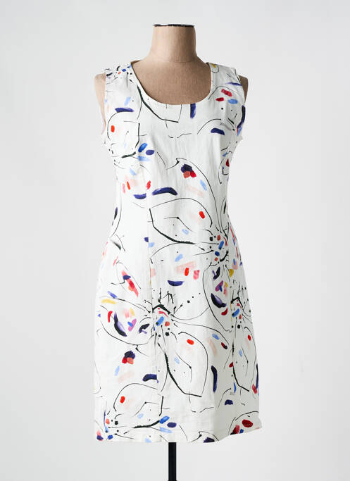 Robe mi-longue blanc GUY DUBOUIS pour femme