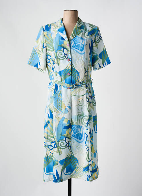 Robe mi-longue bleu GUY DUBOUIS femme