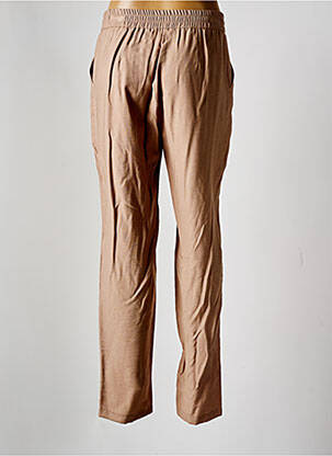 Pantalon droit tissage popeline taille normale marron MERI & ESCA femme