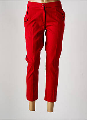 Pantalon 7/8 stretch taille normale rouge MERI & ESCA femme