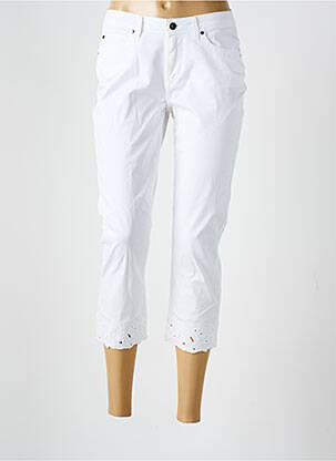 Pantacourt stretch taille normale blanc MERI & ESCA femme