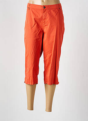 Pantacourt stretch taille normale orange GUY DUBOUIS femme