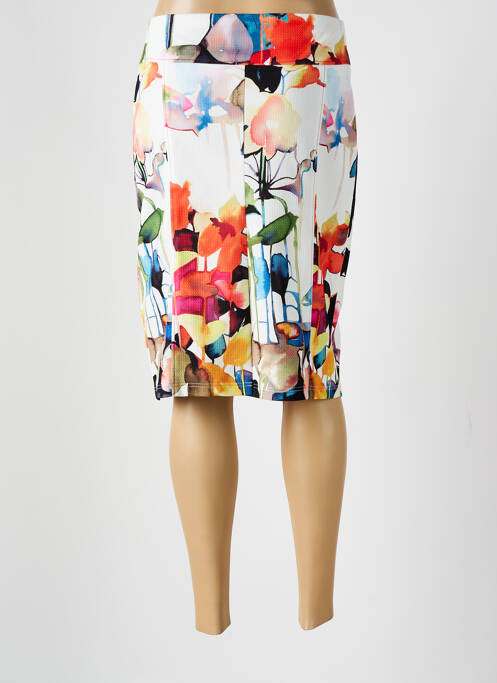 Jupe mi-longue blanc FRANCE RIVOIRE pour femme