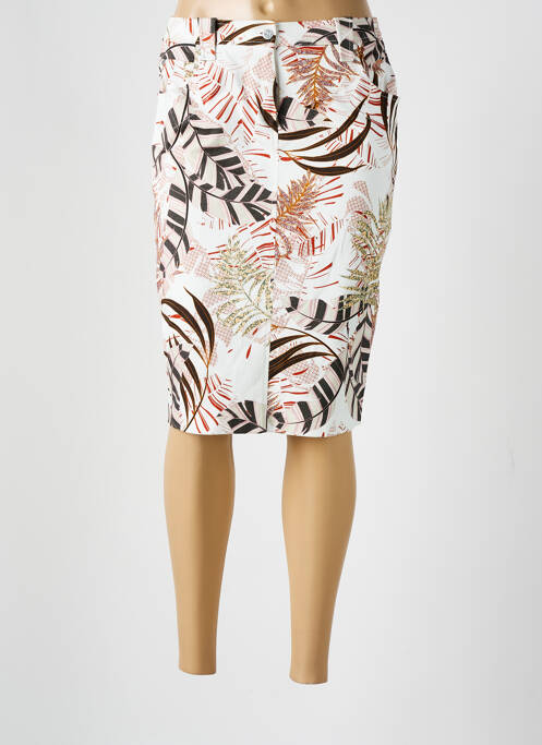 Jupe mi-longue blanc GUY DUBOUIS pour femme