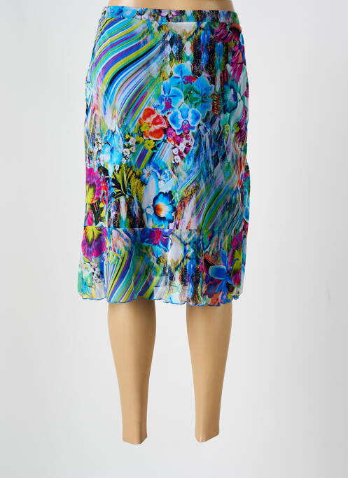 Jupe mi-longue bleu FRANCE RIVOIRE pour femme