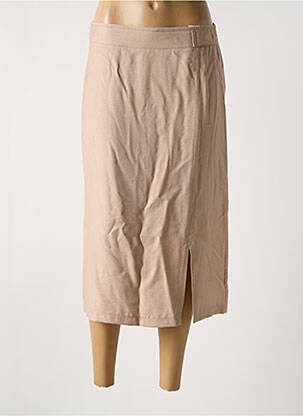 Jupe mi-longue coupe droite beige MERI & ESCA femme