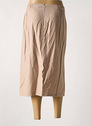 Jupe mi-longue coupe droite beige MERI & ESCA femme