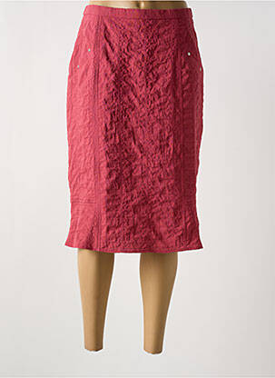 Jupe mi-longue coupe droite rose IMPULSION femme
