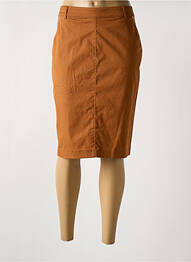 Jupe mi-longue coupe droite marron GREGORY PAT femme
