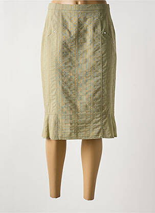 Jupe mi-longue vert FRANCE RIVOIRE pour femme