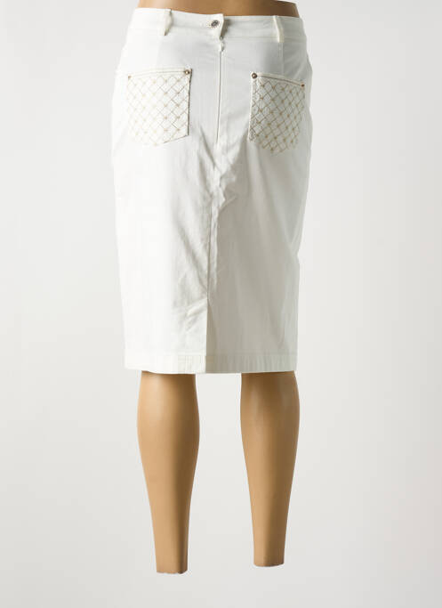 Jupe mi-longue blanc GREGORY PAT pour femme