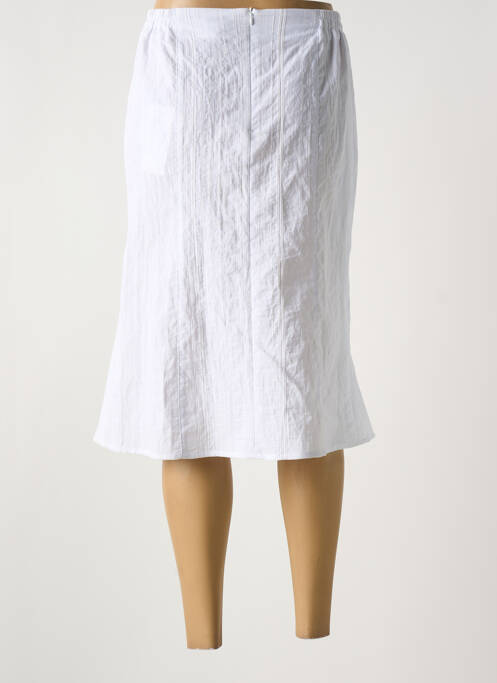 Jupe mi-longue blanc GUY DUBOUIS pour femme
