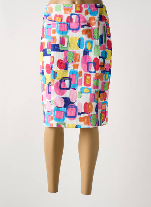 Jupe mi-longue bleu GUY DUBOUIS pour femme