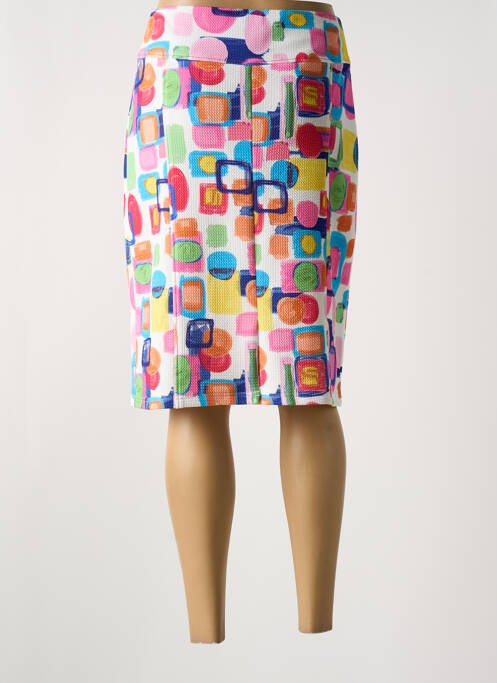 Jupe mi-longue bleu GUY DUBOUIS pour femme