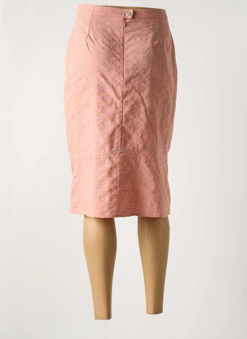 Jupe mi-longue rose FRANCE RIVOIRE pour femme