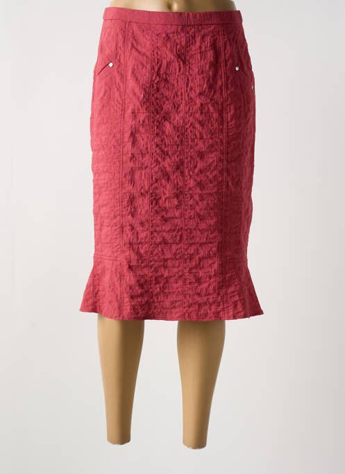 Jupe mi-longue rose FRANCE RIVOIRE pour femme
