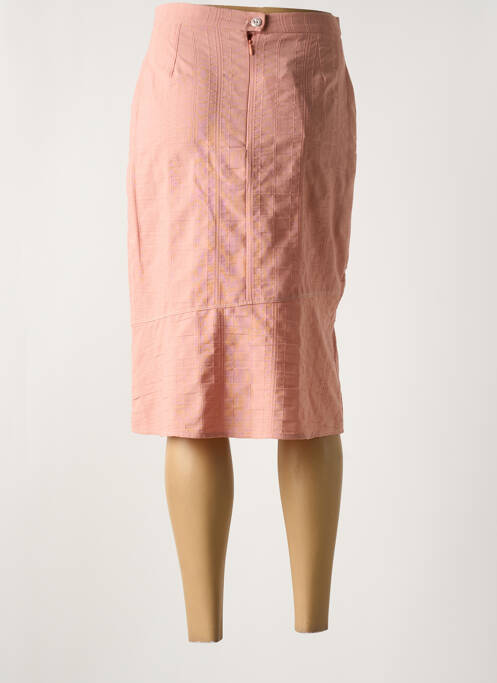 Jupe mi-longue rose GUY DUBOUIS pour femme