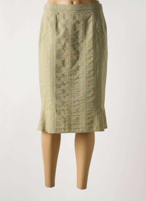 Jupe mi-longue vert GUY DUBOUIS pour femme