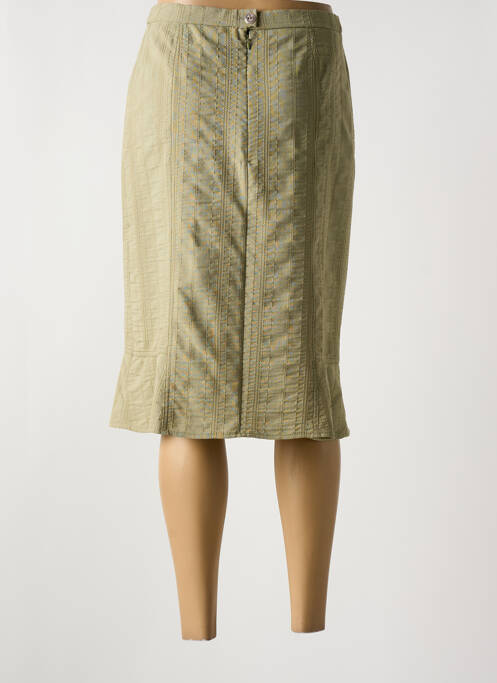 Jupe mi-longue vert GUY DUBOUIS pour femme