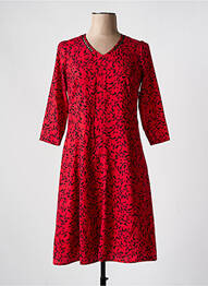 Robe mi-longue manches 3/4 manches 3/4 rouge MERI & ESCA femme