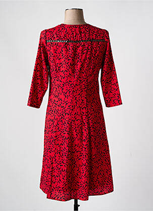 Robe mi-longue manches 3/4 manches 3/4 rouge MERI & ESCA femme