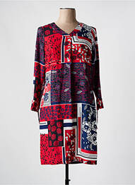 Robe courte fermeture zippée au dos manches longues rouge GREGORY PAT femme