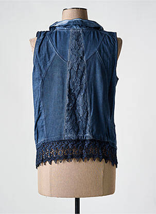 Gilet sans manche coupe cintrée bleu MERI & ESCA femme