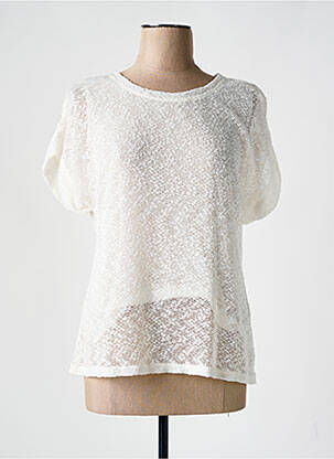 Top manches courtes manches courtes blanc MERI & ESCA femme
