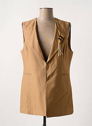 Gilet sans manche coupe cintrée marron MERI & ESCA femme