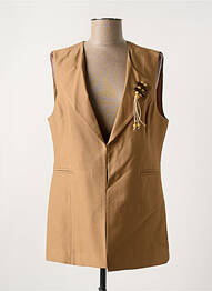Gilet sans manche poches marron MERI & ESCA femme