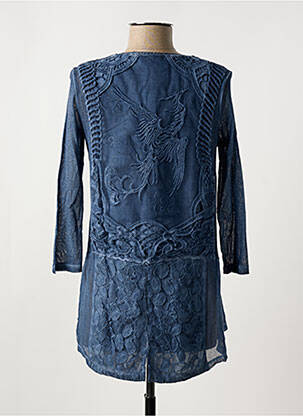 Gilet manches longues col rond bleu MERI & ESCA femme
