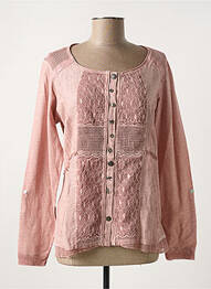 Gilet manches longues stretch rose MERI & ESCA femme