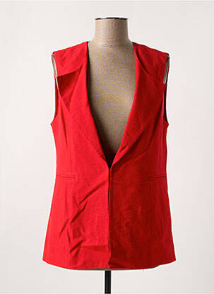 Gilet sans manche coupe cintrée rouge MERI & ESCA femme