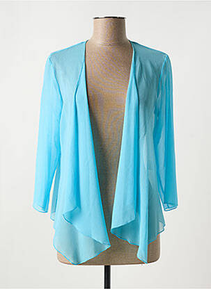 Gilet manches longues col v bleu FRANCE RIVOIRE femme